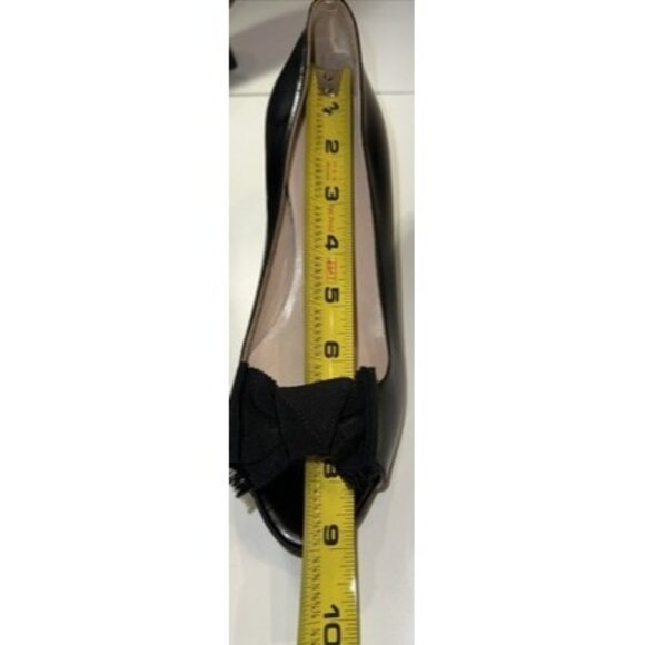 Prada Women's Open Toe Classic Pumps Patent Leather Black Size 6 - Picture 10 of 10